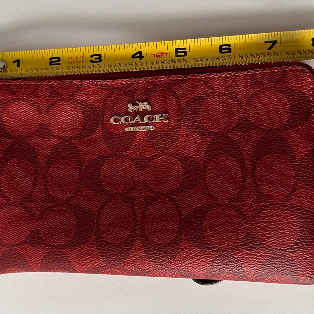 Coach Crimson Signature Clutch